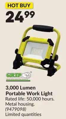Princess Auto 3,000 Lumen Portable Work Light offer