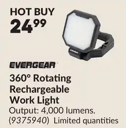 Princess Auto 360° Rotating Rechargeable Work Light offer