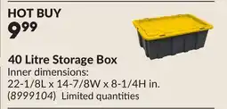Princess Auto 40 Litre Storage Box offer