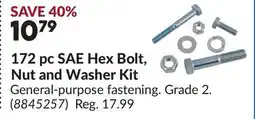 Princess Auto 172 pc SAE Hex Bolt, Nut and Washer Kit offer