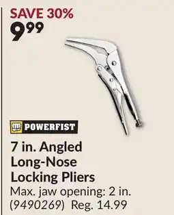 Princess Auto 7 in. Angled Long-Nose Locking Pliers offer