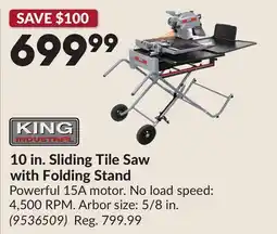 Princess Auto 10 in. Sliding Tile Saw with Folding Stand offer