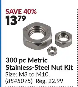 Princess Auto 300 pc Metric Stainless-Steel Nut Kit offer