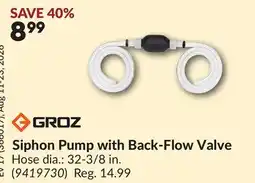 Princess Auto Siphon Pump with Back-Flow Valve offer