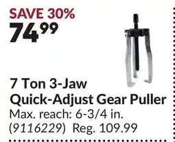 Princess Auto 7 Ton 3-Jaw Quick-Adjust Gear Puller offer