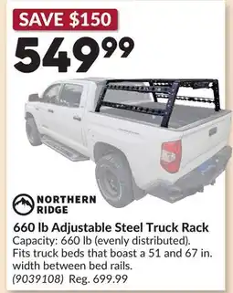 Princess Auto 660 lb Adjustable Steel Truck Rack offer