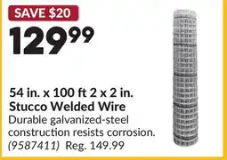 Princess Auto 54 in. x 100 ft2 x 2 in. Stucco Welded Wire offer