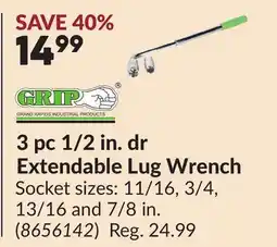 Princess Auto 3 pc 1/2 in. dr Extendable Lug Wrench offer