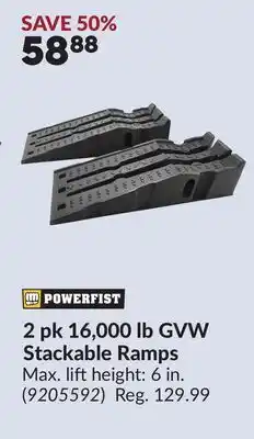 Princess Auto 2 pk 16,000 lb GVW Stackable Ramps offer