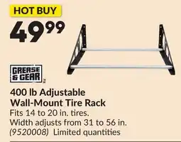 Princess Auto 400 lb Adjustable Wall-Mount Tire Rack offer