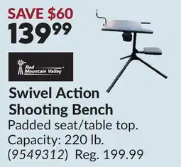Princess Auto Swivel Action Shooting Bench offer