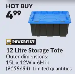 Princess Auto 12 Litre Storage Tote offer