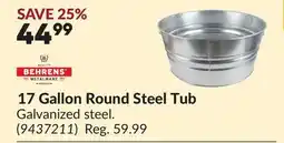 Princess Auto 17 Gallon Round Steel Tub offer