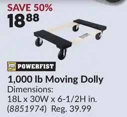 Princess Auto 1,000 lb Moving Dolly offer