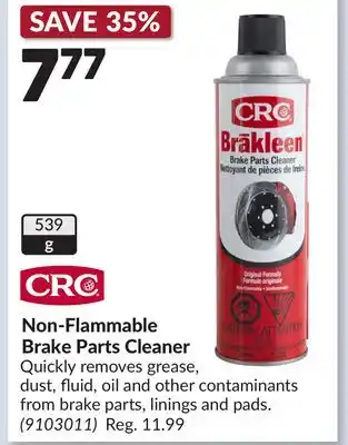 Princess Auto Non-Flammable Brake Parts Cleaner offer