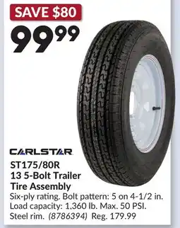 Princess Auto ST175/80R 13 5-Bolt Trailer Tire Assembly offer