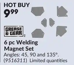 Princess Auto 6 pc Welding Magnet Set offer