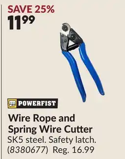 Princess Auto Wire Rope and Spring Wire Cutter offer