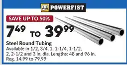 Princess Auto Steel Round Tubing offer