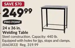 Princess Auto 24 x 36 in. Welding Table offer