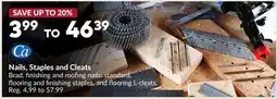 Princess Auto Nails, Staples and Cleats offer