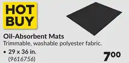 Princess Auto Oil-Absorbent Mats offer