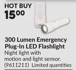 Princess Auto 300 Lumen Emergency Plug-In LED Flashlight offer