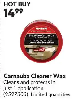 Princess Auto Carnauba Cleaner Wax offer