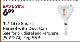 Princess Auto 1.7 Litre Smart Funnel with Dust Cap offer