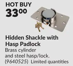 Princess Auto Hidden Shackle with Hasp Padlock offer