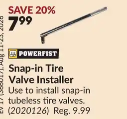 Princess Auto Snap-in Tire Valve Installer offer