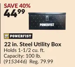 Princess Auto 22 in. Steel Utility Box offer