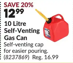 Princess Auto 10 Litre Self-Venting Gas Can offer