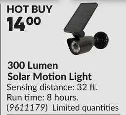 Princess Auto 300 Lumen Solar Motion Light offer
