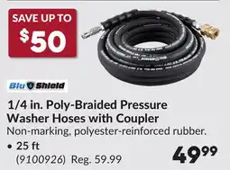 Princess Auto 1/4 in. Poly-Braided Pressure Washer Hoses with Coupler offer