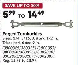 Princess Auto Forged Turnbuckles offer