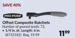 Princess Auto Offset Composite Ratchets, 1/4 in. dr. Length: 6 in offer