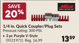 Princess Auto 1/4 in. Quick Coupler/Plug Sets offer
