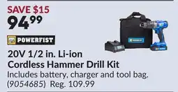 Princess Auto 20V 1/2 in. Li-ion Cordless Hammer Drill Kit offer