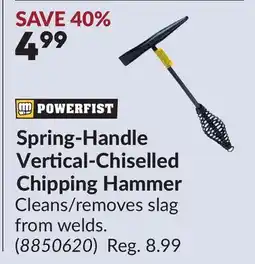 Princess Auto Spring-Handle Vertical-Chiselled Chipping Hammer offer