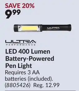 Princess Auto LED 400 Lumen Battery-Powered Pen Light offer