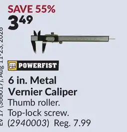 Princess Auto 6 in. Metal Vernier Caliper offer