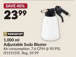 Princess Auto 1,000 ml Adjustable Soda Blaster offer
