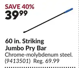 Princess Auto 60 in. Striking Jumbo Pry Bar offer