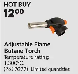 Princess Auto Adjustable Flame Butane Torch offer