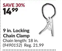 Princess Auto 9 in. Locking Chain Clamp offer