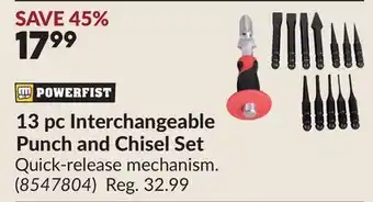 Princess Auto 13 pc Interchangeable Punch and Chisel Set offer