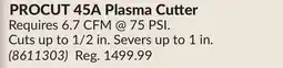 Princess Auto PROCUT 45A Plasma Cutter offer