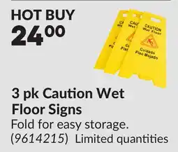 Princess Auto 3 pk Caution Wet Floor Signs offer