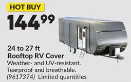 Princess Auto 24 to 27 ft Rooftop RV Cover offer